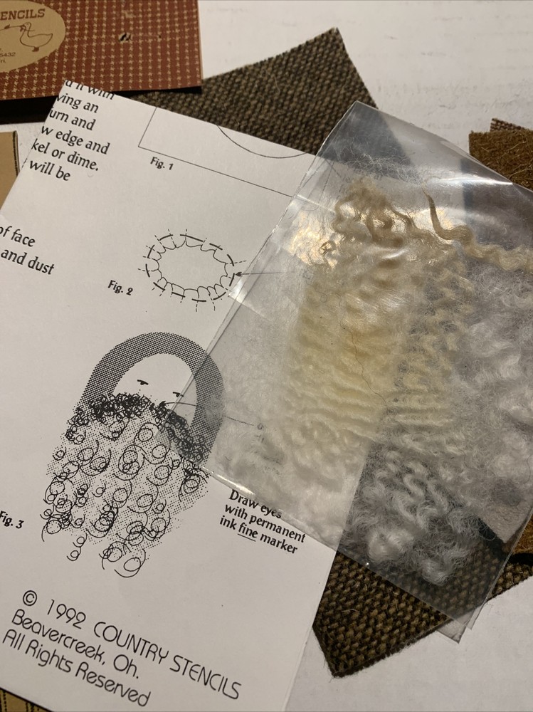 Country Stencils Wool Santa Ornament Kit