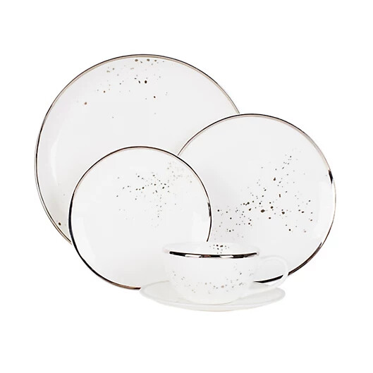 Olivia & Oliver Harper Splatter Platinum 5-Piece Place Setting