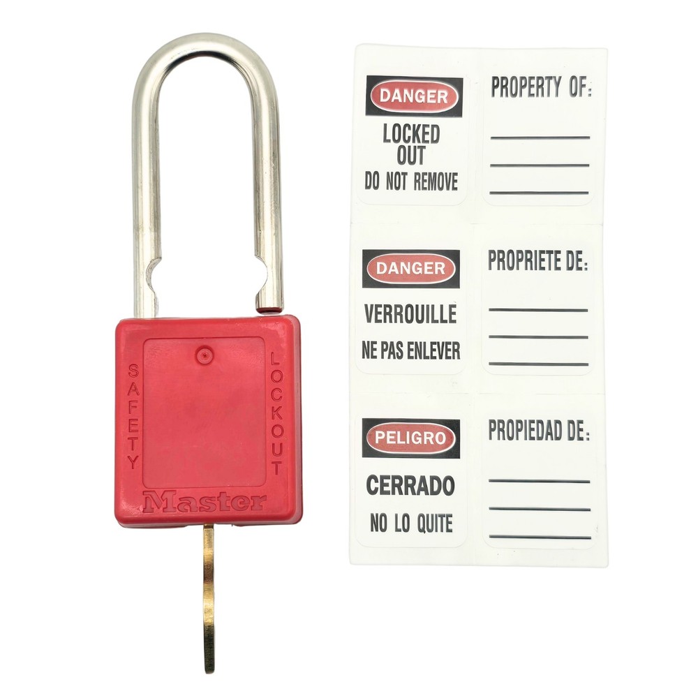Master Lock 410KARED Safety Lockout Padlock Red