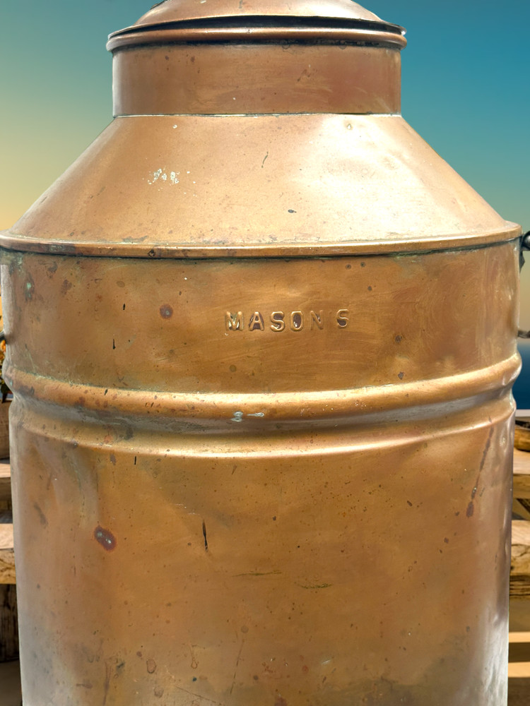 Antique Mason S Copper Beverage Container