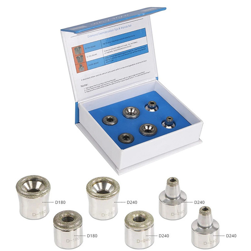 6 PCS Replacement Dermabrasion Tip Diamond Microdermabrasion Beauty Tools