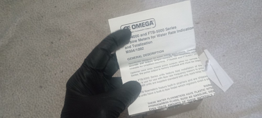 "Omega" FTB-4005 Water Meter 1/2" Cold