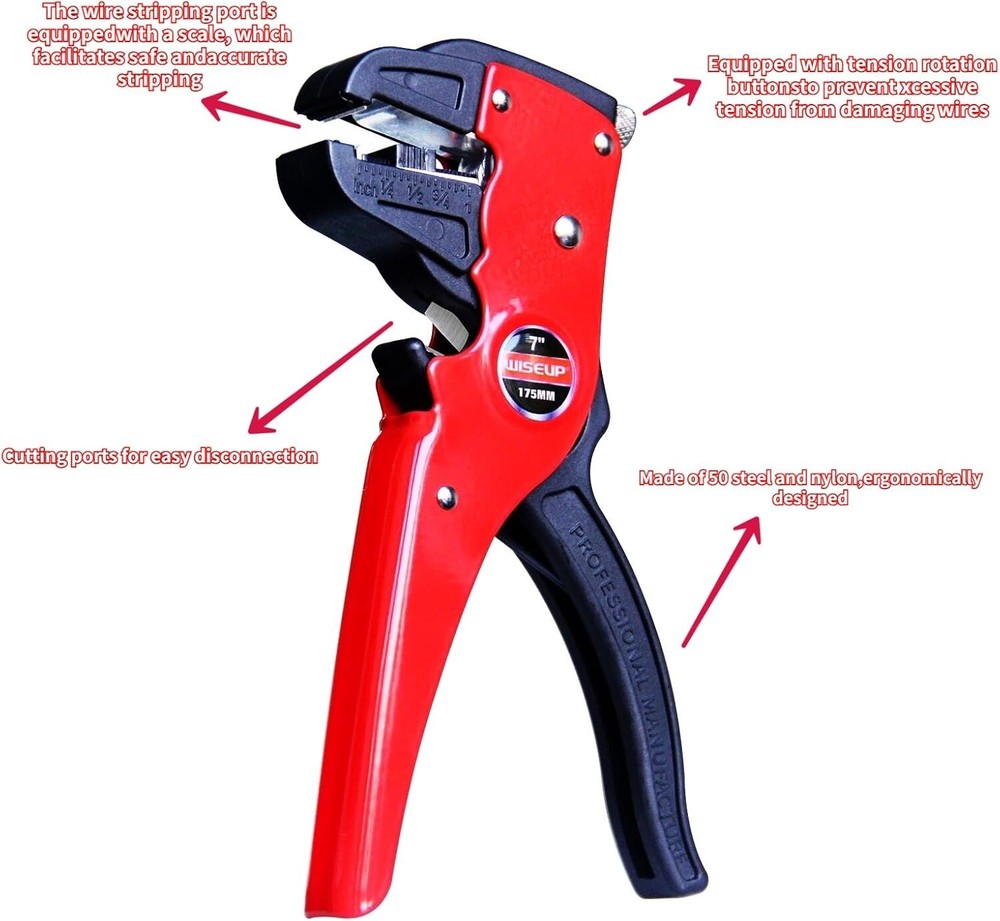 Wire Cutter Cable Stripper Pliers Electrical Cable Crimper Terminal Tool US