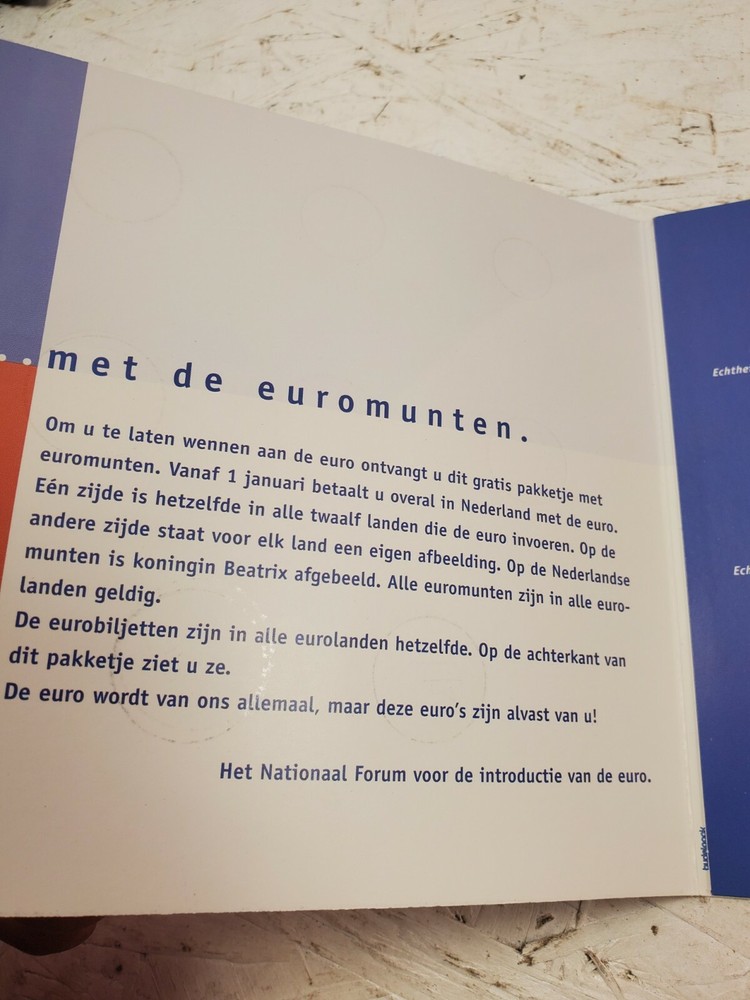 NETHERLANDS 2002 EURO MINT INITIAL COIN SET (bb8)