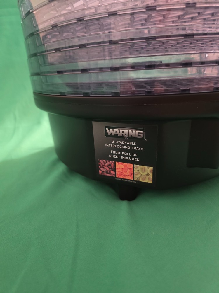 Waring 620W Five Stackable Tray Food Dehydrator DHR30 4 Settings Fruit Jerky
