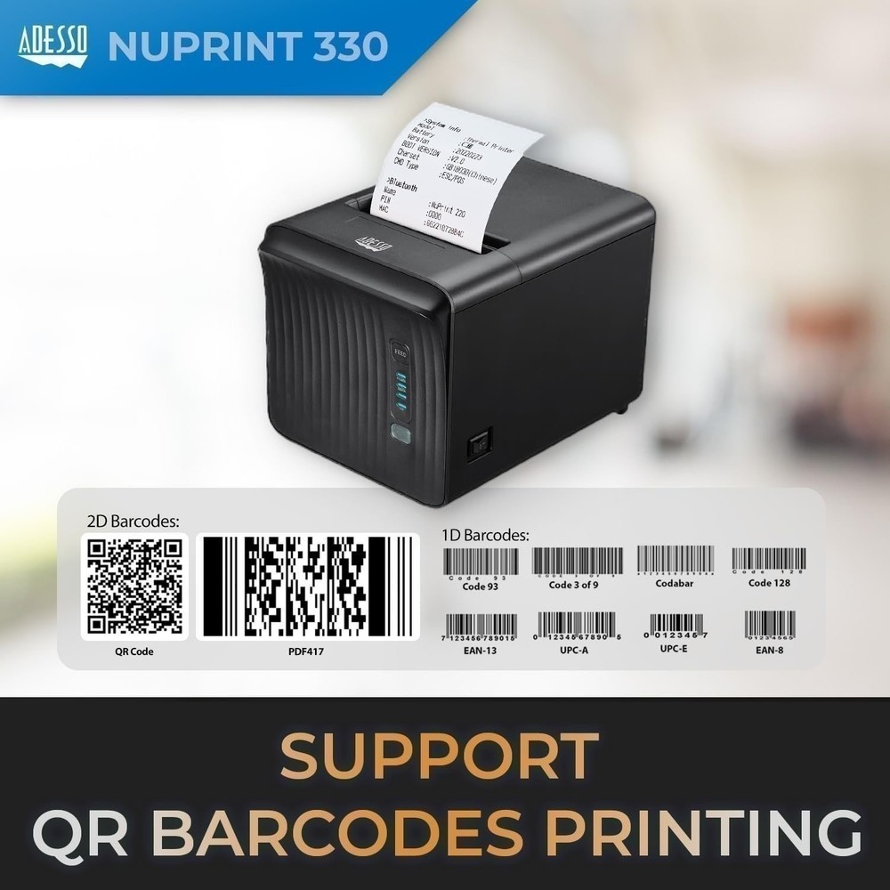 Adesso 3" (80mm) Network Interface Thermal Receipt Printer with Autocutter,...