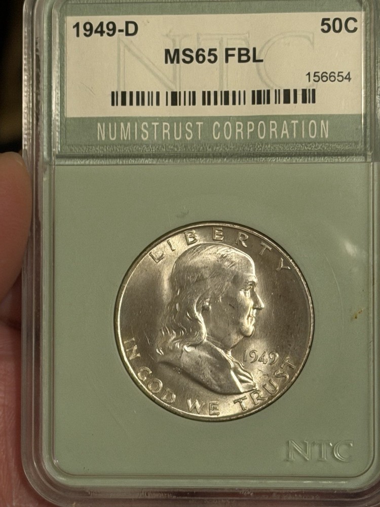 1949 D Franklin Half Dollar MS65 FBL
