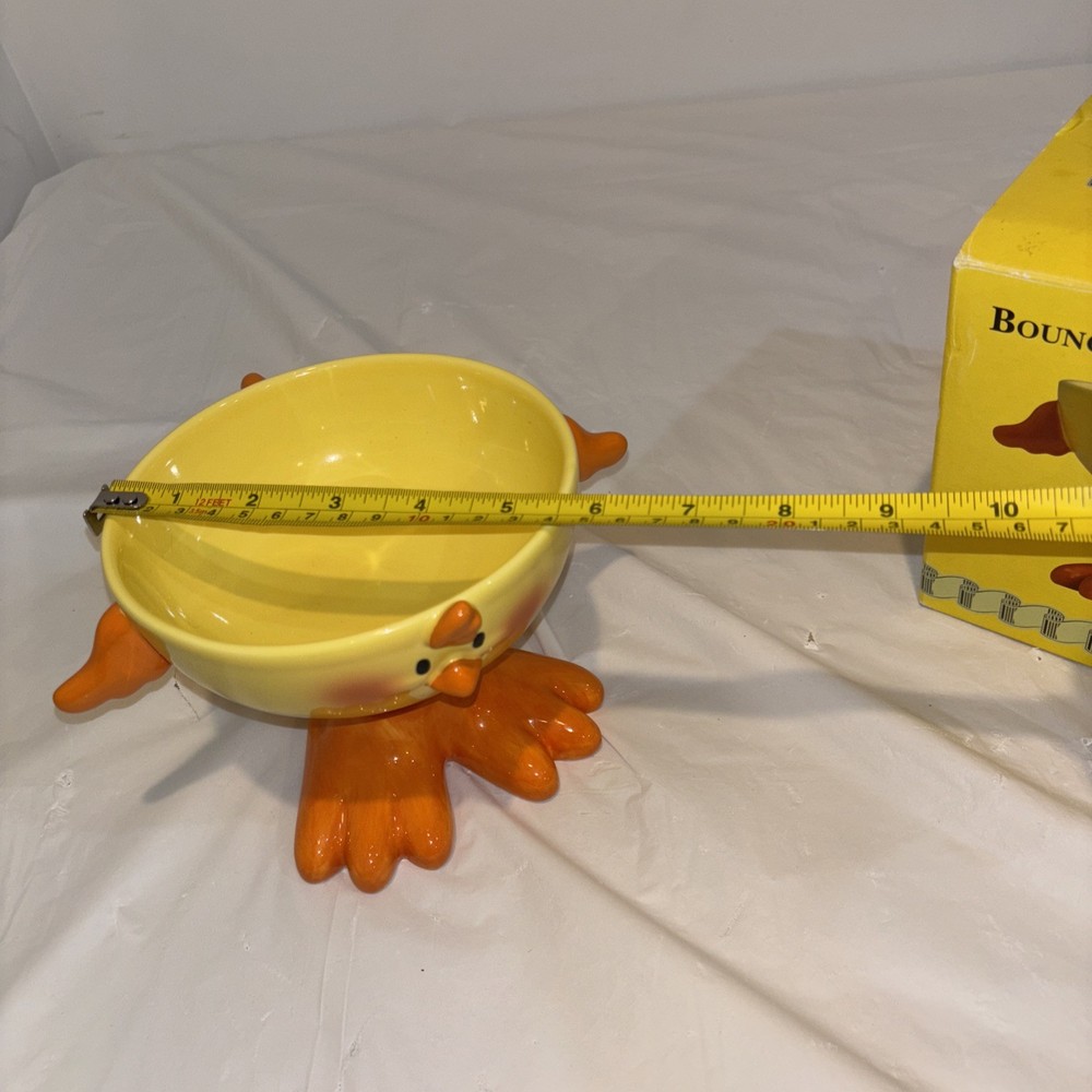 Yellow Ceramic Chick Chicken Dip Bowl, Candy Dish, Easter Time