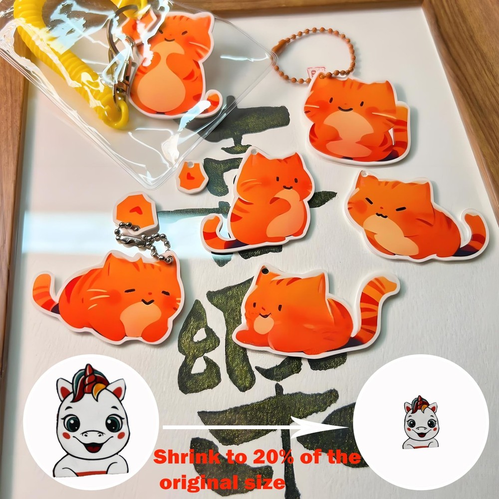 12PCS White Printable Shrinky Plastic SheetsPrintable Shrink Film Sheets for ...