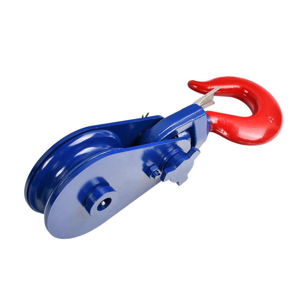8 Ton Snatch Block with hook for Wire Rope Cable size 3/4"