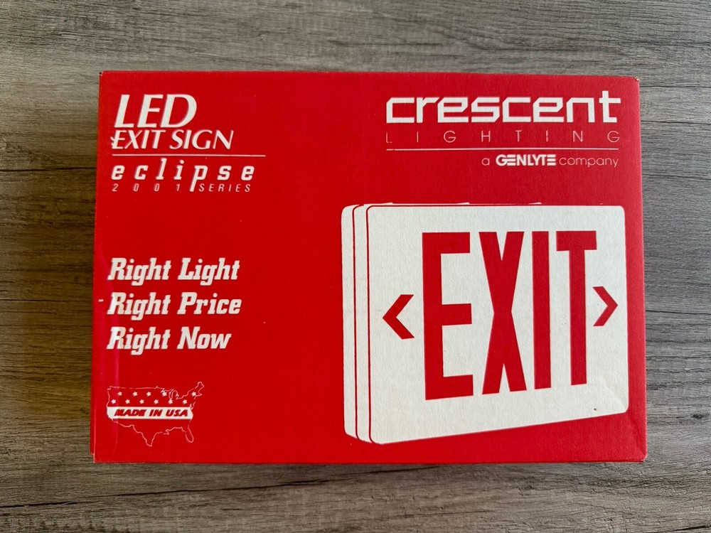 Crescent Lighting LED Exit Sign Eclipse 2001 Series