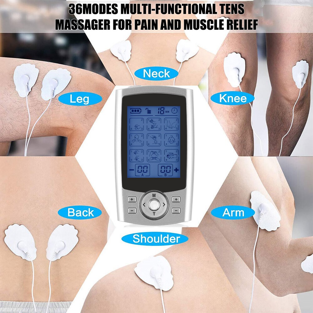 36 Modes Muscle Stimulator Pulse Massager Electrotherapy Pain Reliever Device.