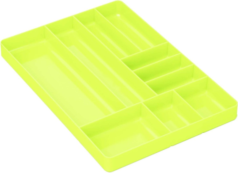 Ernst 5017HV 10 Compartment Drawer Organizer, Stackable Tray, High Visibility