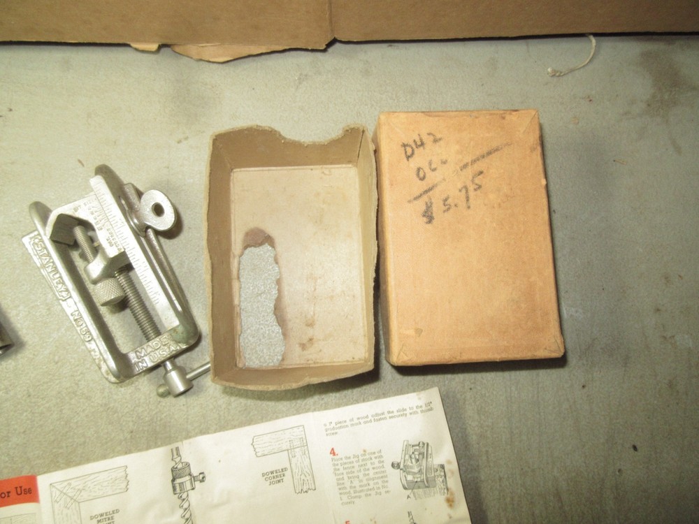 Vintage stanley 59 dowel jig Complete w/box & instructions