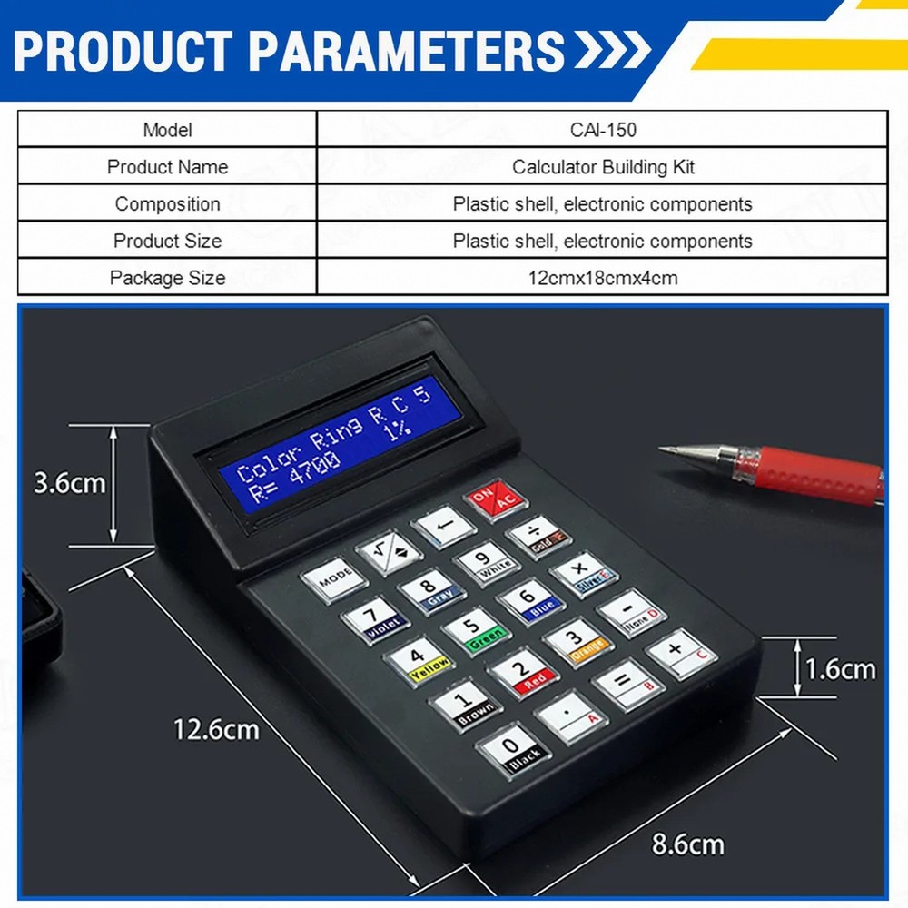 DIY Calculator Kit with LCD Display Module for Soldering Training
