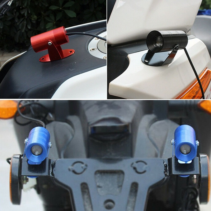 Red Bat Logo Motorcycle LED Shadow Ghost Laser Projection Tail Light Brake Light