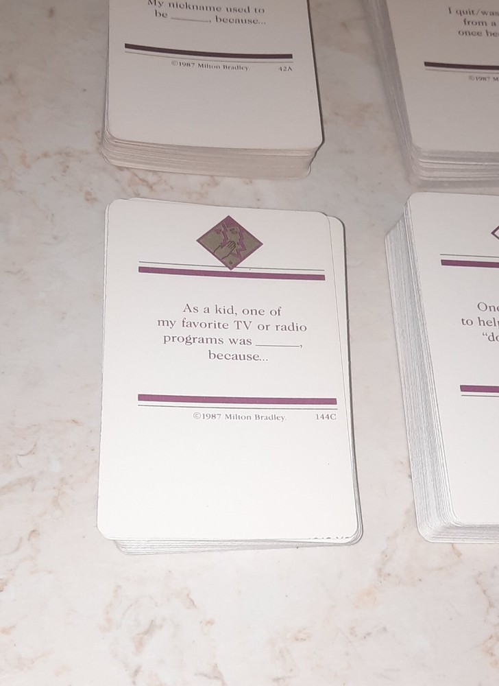 1987 The Secrets Game Replacement Piece CARDS