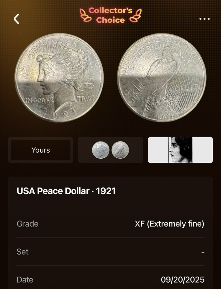 1921 Peace Dollar Silver Coin