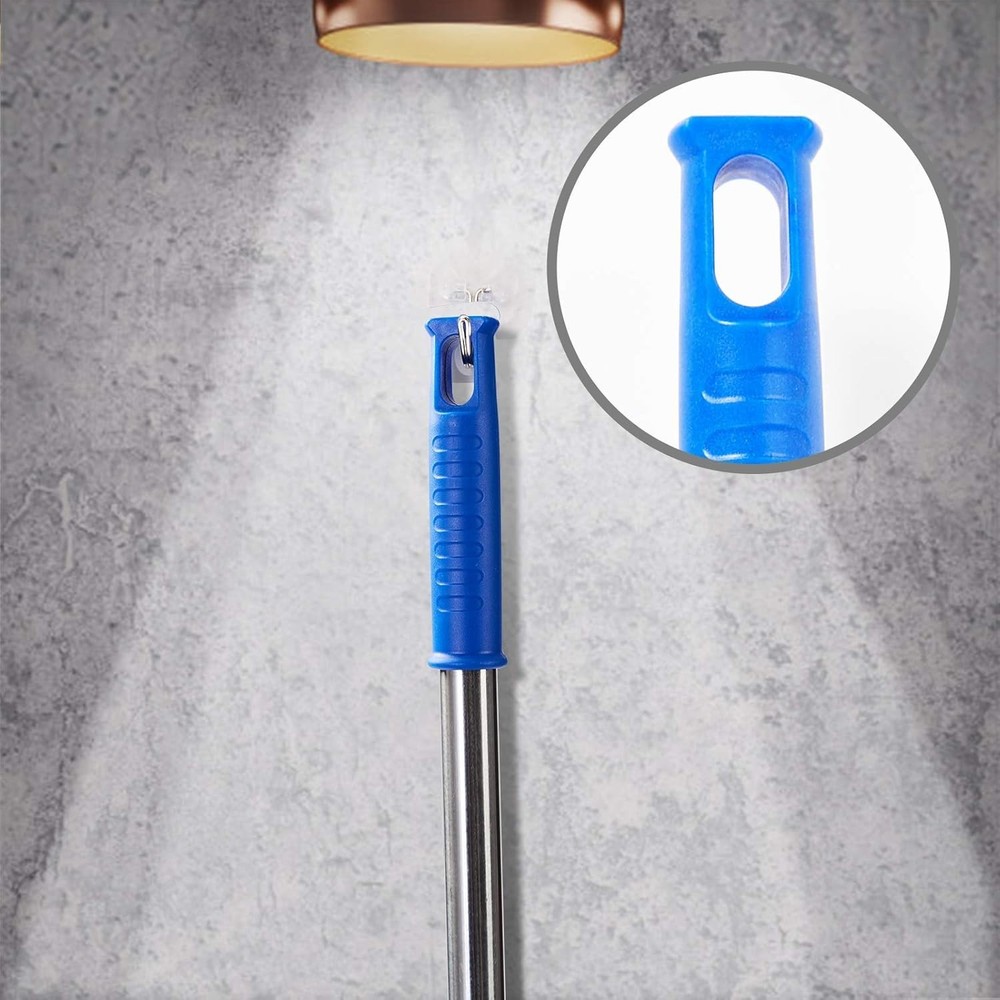 Versatile Cobweb Duster with Corner Brush & Telescoping Pole for Safe Cleaning
