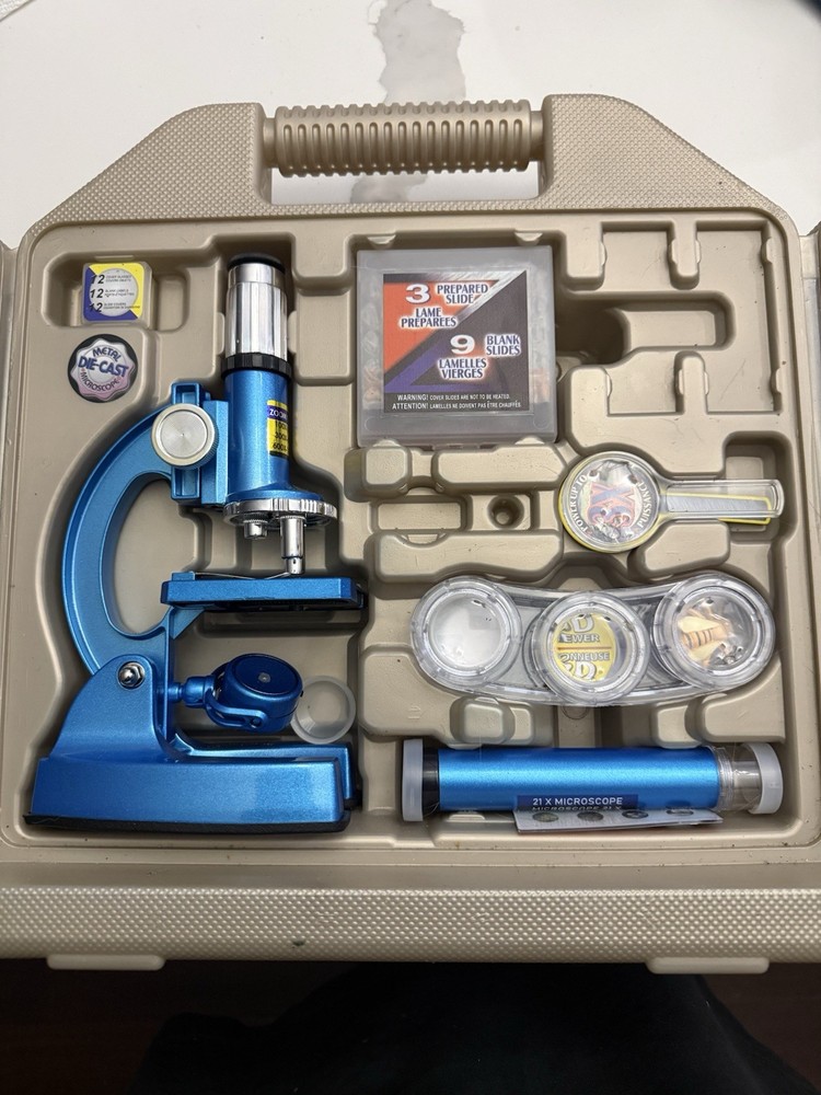 Micro-Science Complete Microscope Set with Accessories and Slides