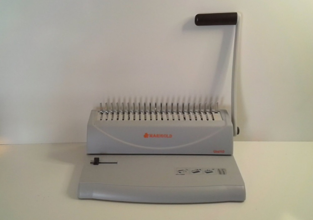 Marigold 19-Hole Letter Size Comb Ring Binding Binder Machine Uni-10