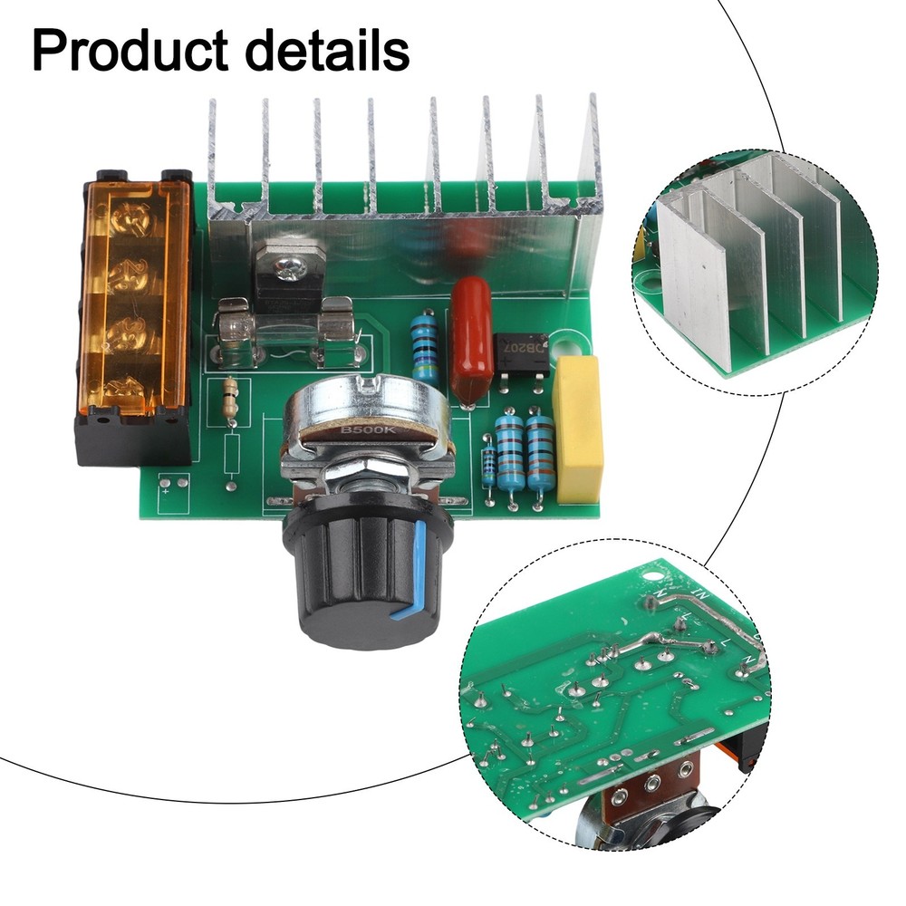 4000W 220V AC SCR Motor Speed Controller Module Voltage Regulator Dimmer
