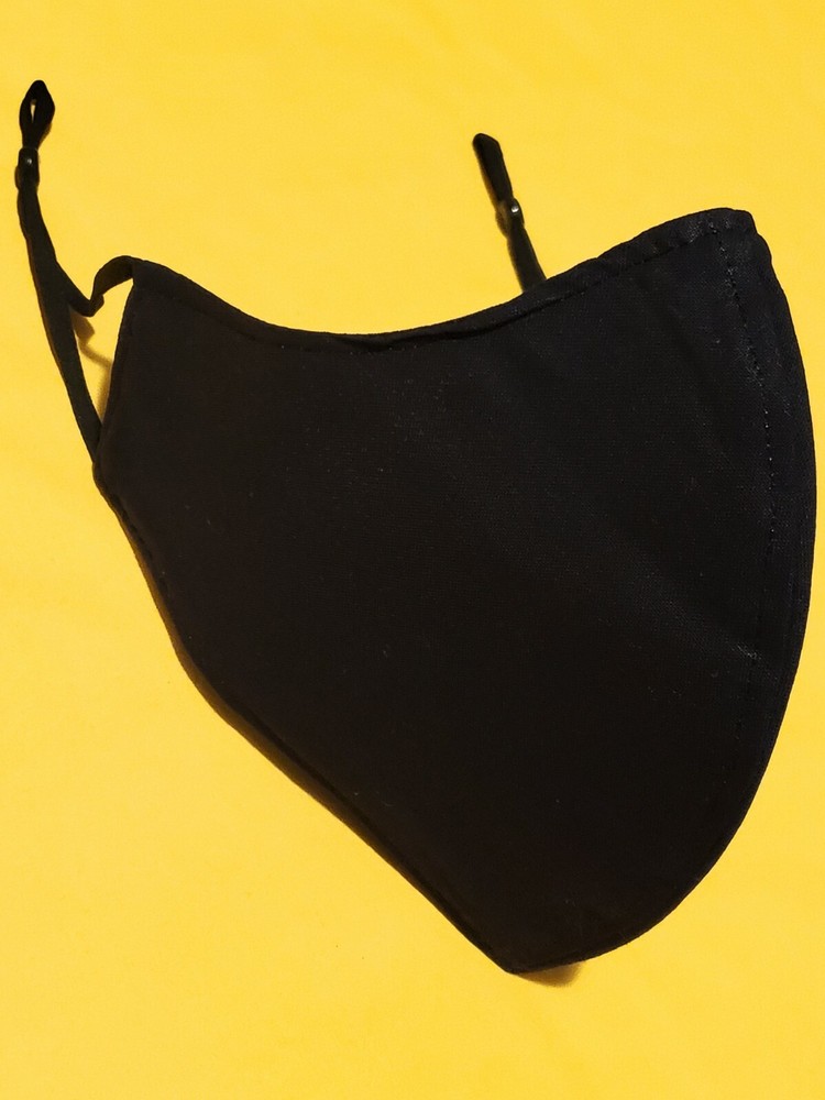 Handmade Black Adjustable Face Mask