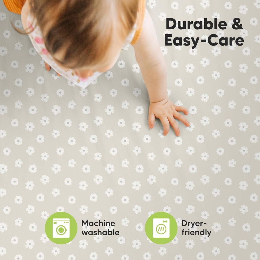 2-Pack Mini Crib Sheets Fitted - 38x26 Pack N Play Sheets for Pack and Play