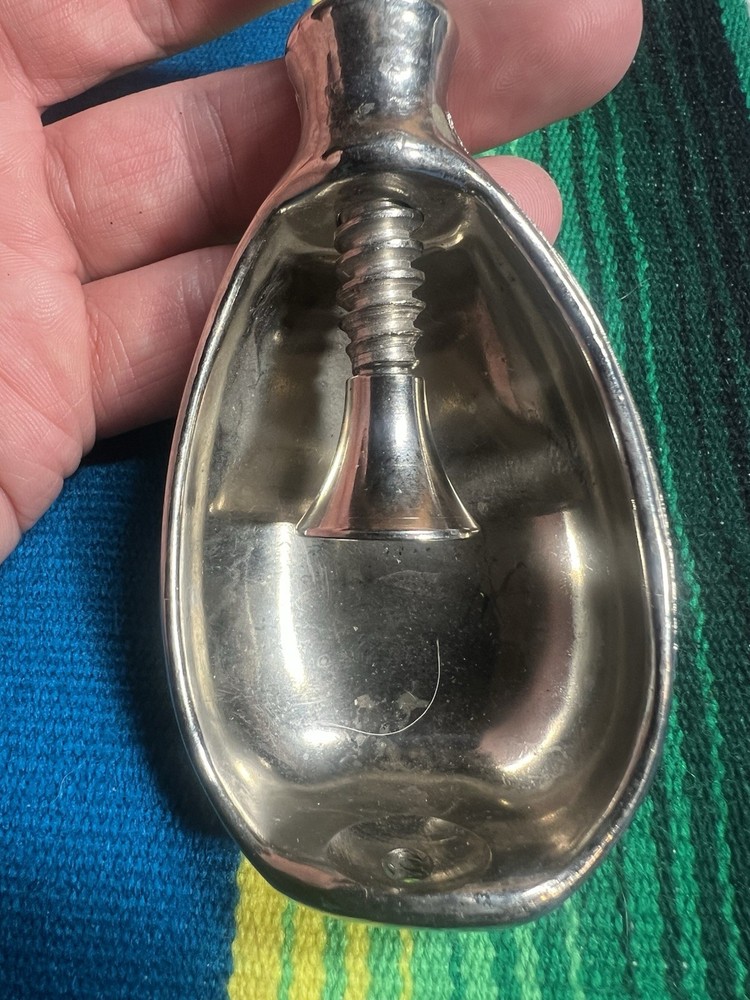 Vintage nut cracker Cast Iron T Handle Screw Shell Design