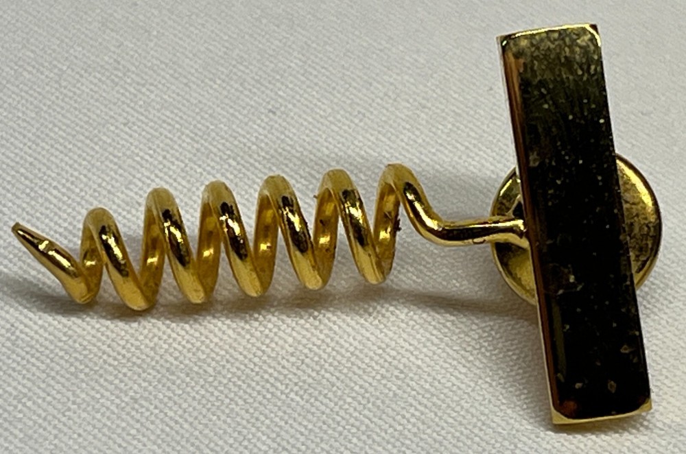 Corkscrew Lapel Pin/Tie Tack