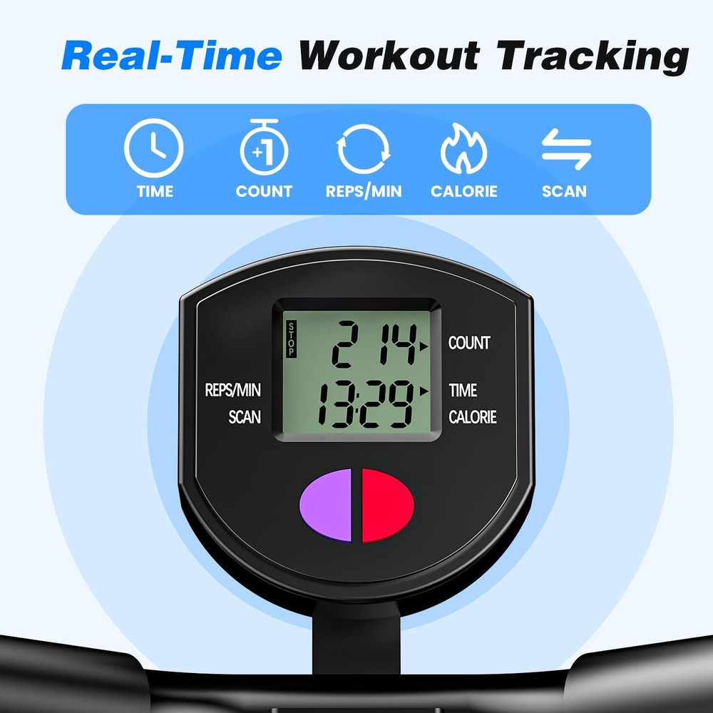 OWLSKY Squat Rowing Machine for Home Gym, Compact Foldable Squat Exercise Machin