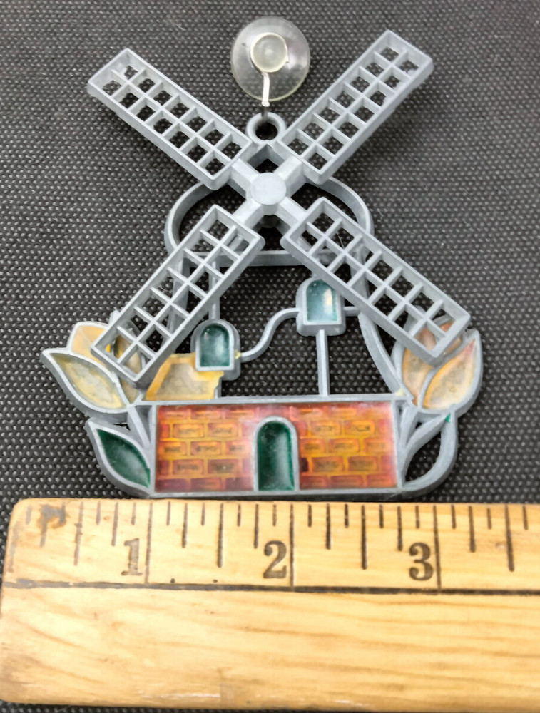 Suncatcher - Dutch Spinning Windmill w/Suction Cup
