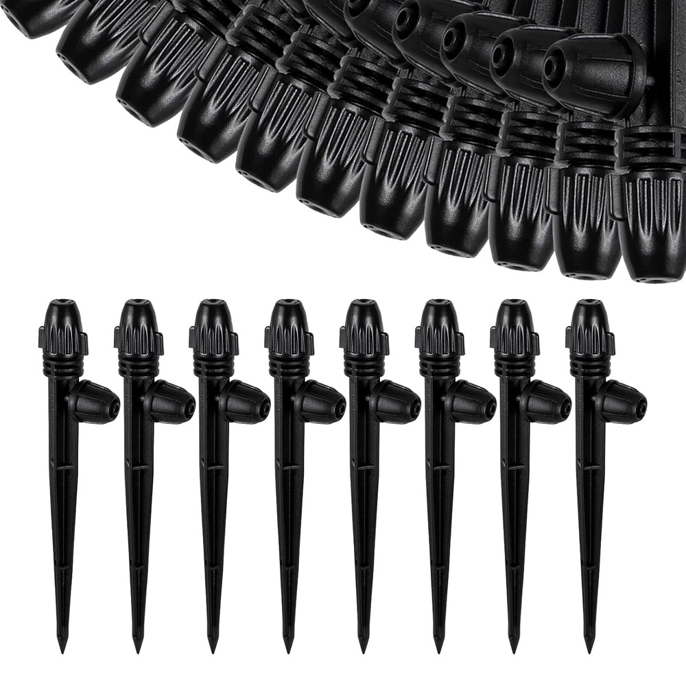20 Pcs Drip Irrigation Misting Spray Emitters,360 Degree Adjustable Atomizing No