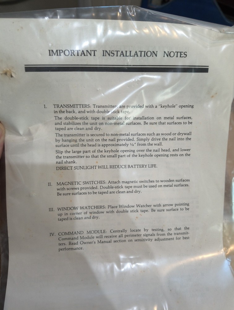 Watchman Security System Vintage