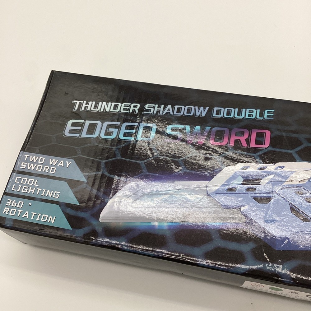 Thunder Shadow Double Edged Sword Electroplated Kids Toy LED