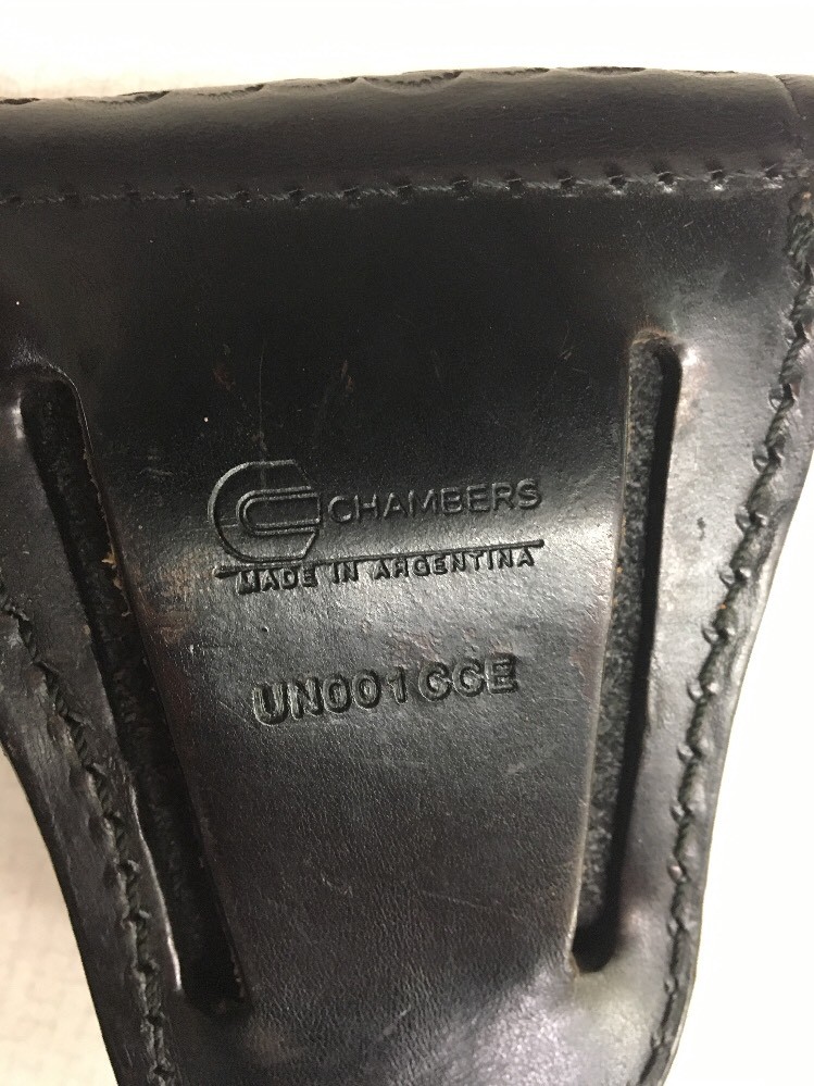 Chambers Law Enforcement Black Leather handcuff Case UN001CCE