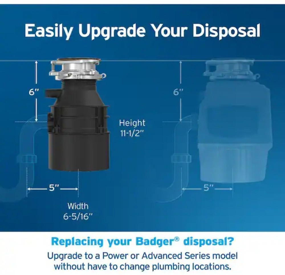 InSinkErator Badger 5XL Corded 1/2-HP Continuous Feed Garbage Disposal **New**