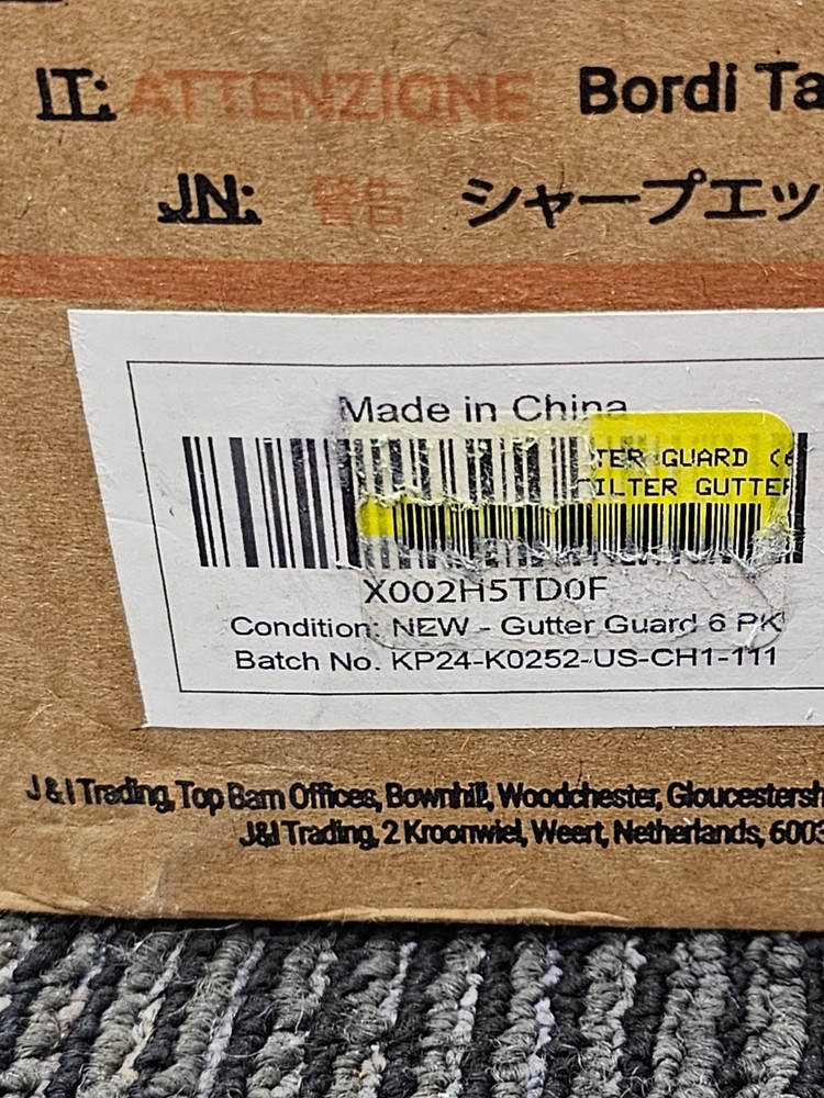 (QTY 6) Kraftex Gutter Guard Leaf Filter Gutter Strainer 2" - 4"