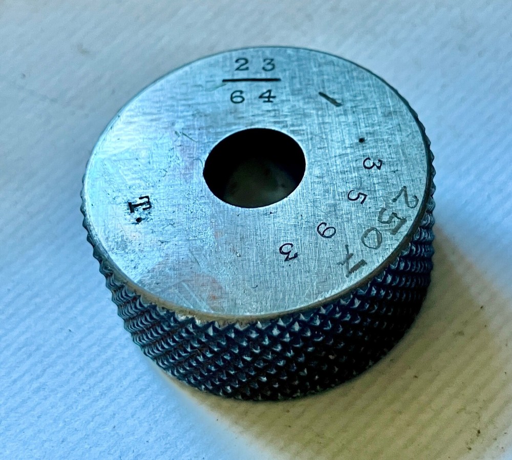 .3593 PLAIN BORE RING GAGE 23/64