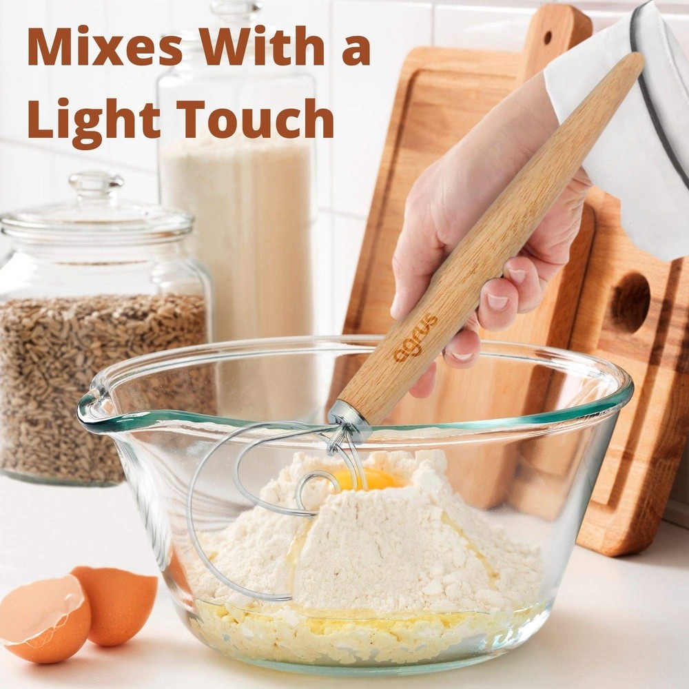 Danish Dough Whisk - Bread Making Tools - Danish Dough Hook - Bread Dough Mix...