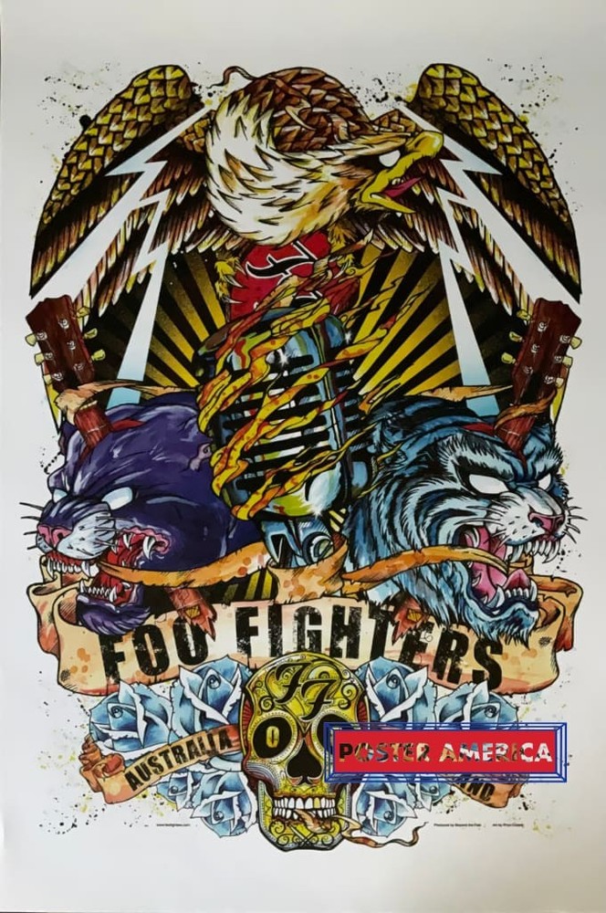 Foo Fighters Down Under Tour Poster 24 x 36