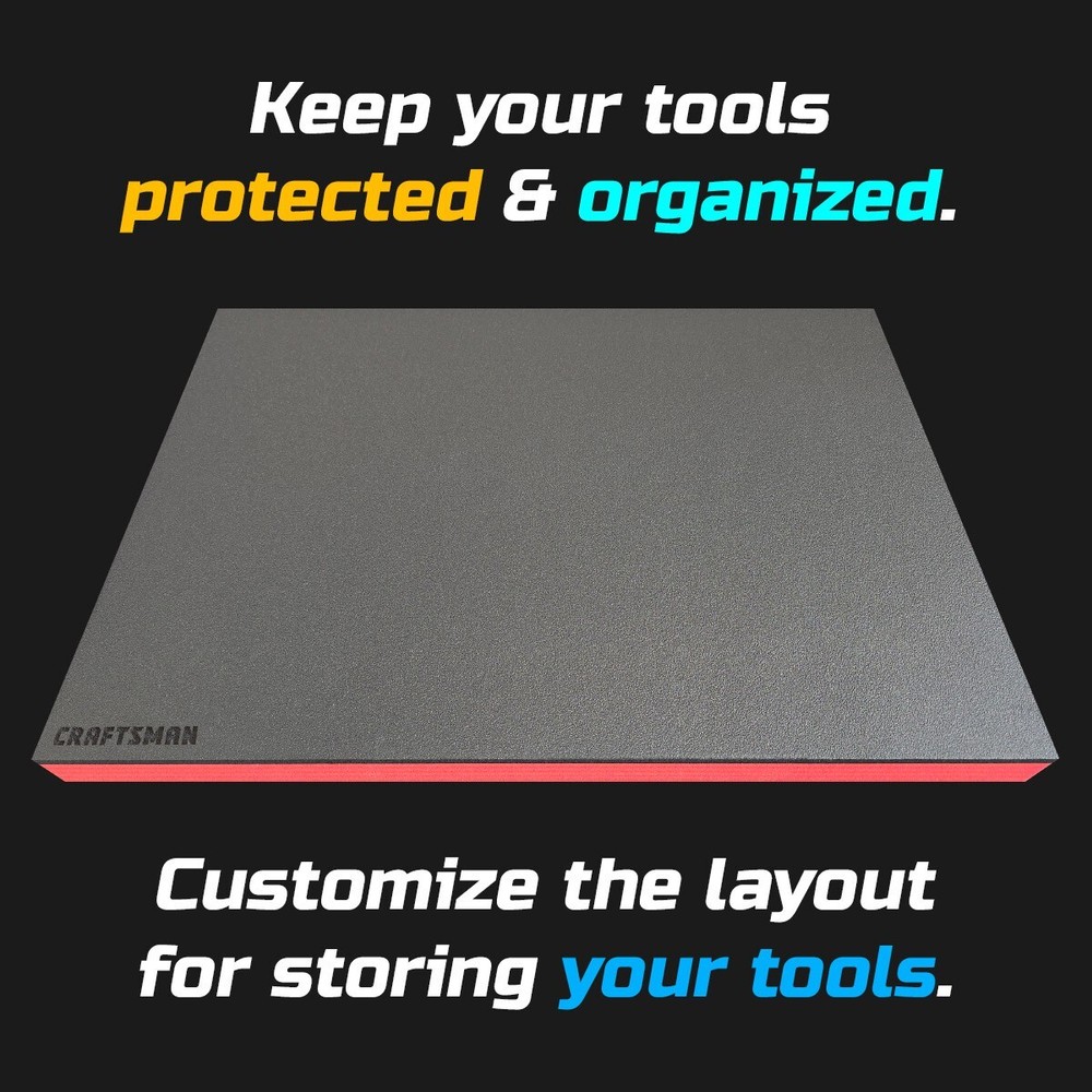 CRAFTSMAN shadow foam tool tray insert storage organizer toolbox tool kit set