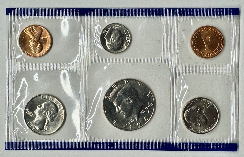 1987 Uncirculated Coin Set U.S Mint Original