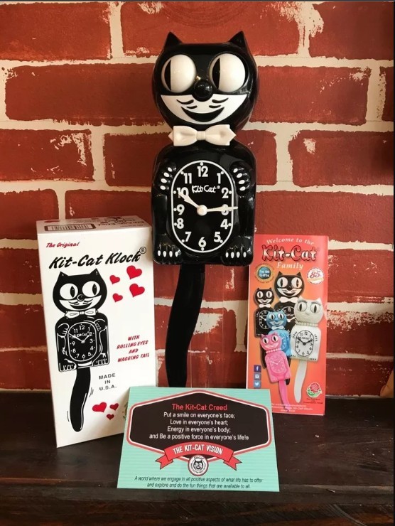 Classic Black Kit-Cat Klock (15.5″ high)