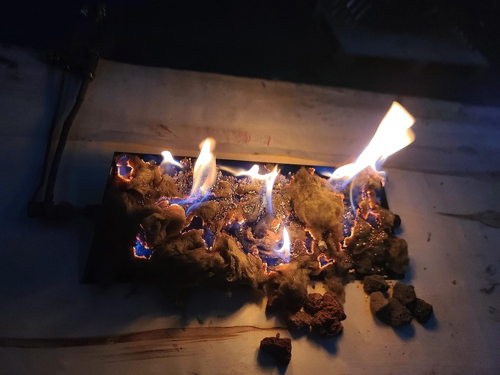 High-Temperature Rock Wool Gas Logs - 6 oz Fireproof Insulation Bag