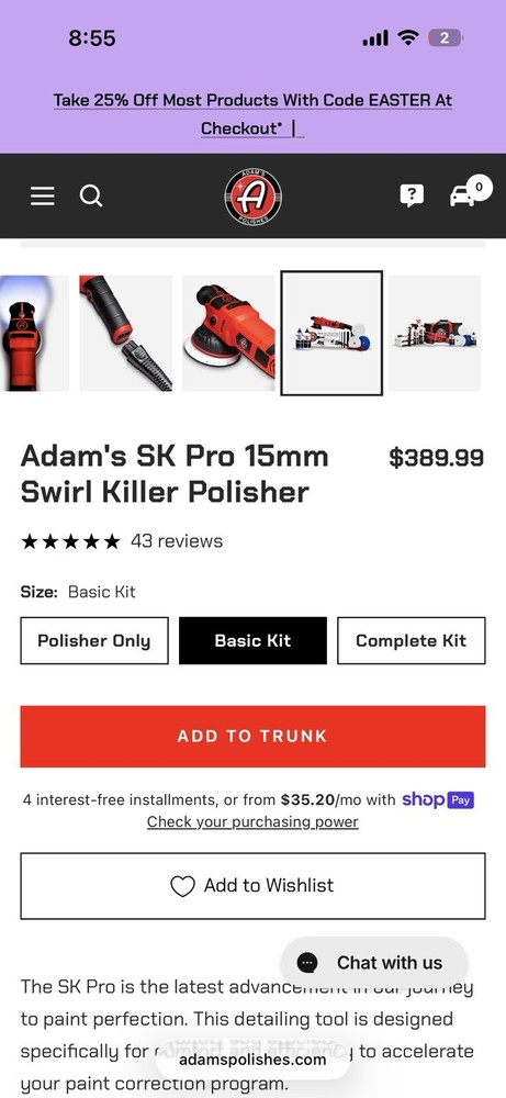 Adam's Swirl Killer Car Polish