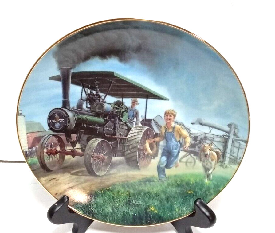 DANBURY MINT JOHN DEERE COLLECTOR PLATE--THERSHER'S HERE