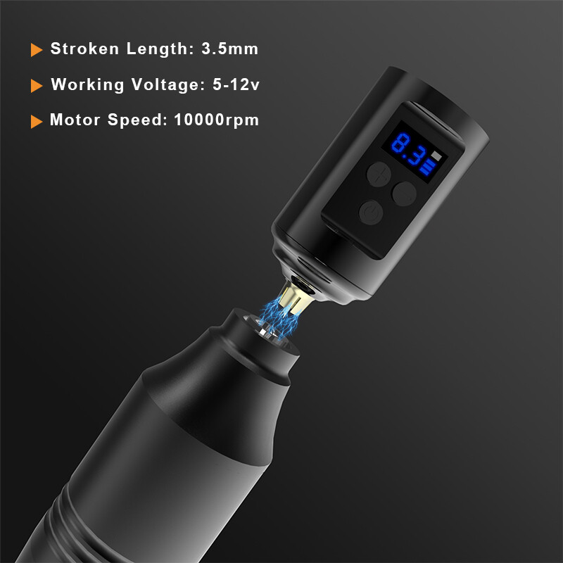 Beginner Complete Kit Coreless Motor Tattoo Machine Cartridge Needle Kit 1200mAh