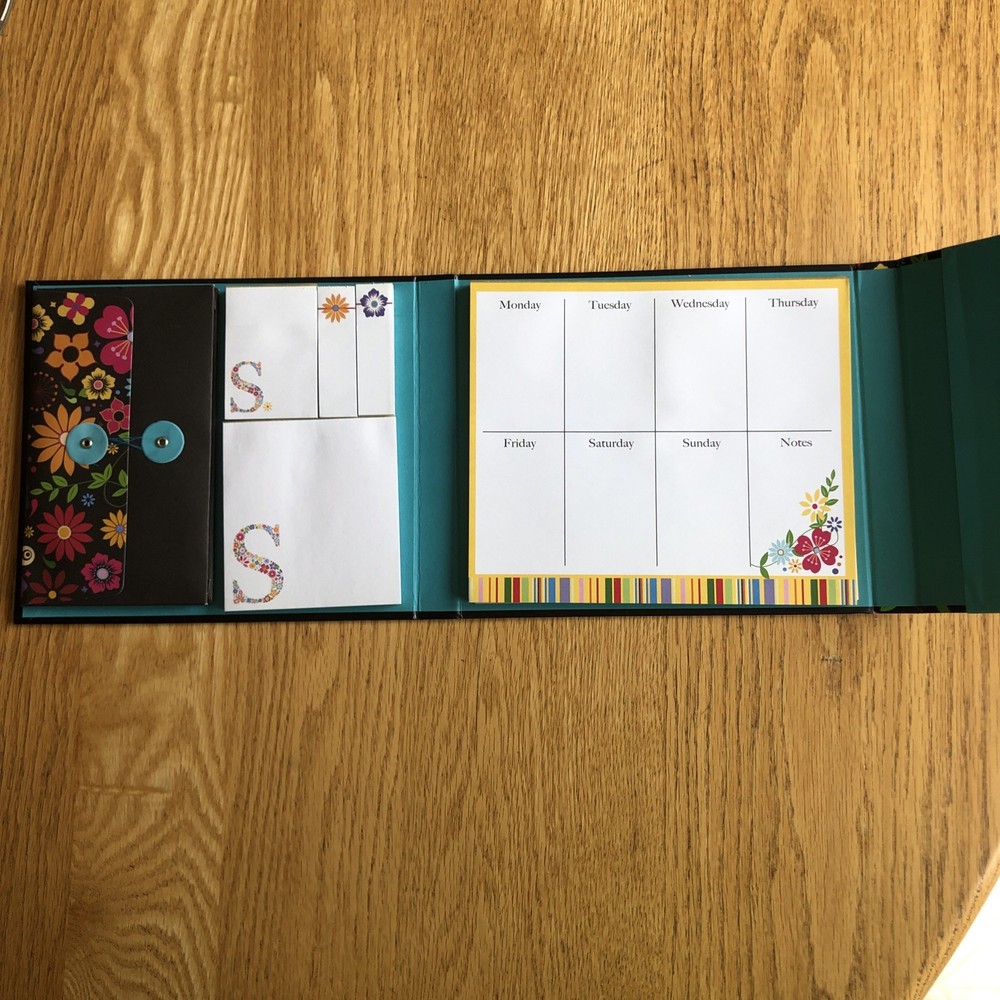WEEKLY ORGANIZER STATIONERY NOTE PAD BOOK UNDATED STICKY NOTES “S”MONOGRAM