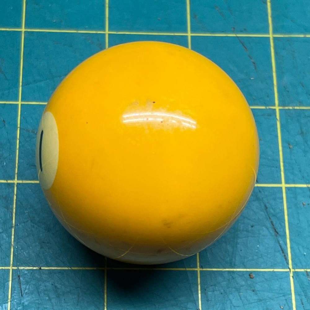Vintage Replacement #1 Billiard Pool Ball 2 1/4" Diameter